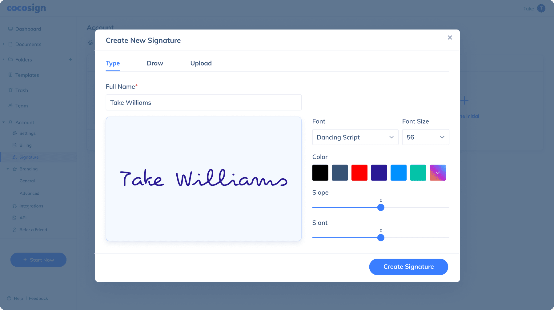 click Picture to insert the signature file